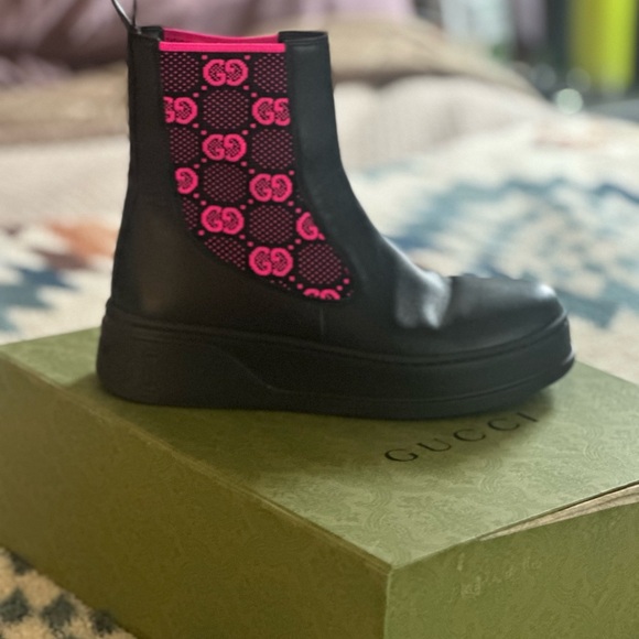 Gucci leather Jersey boots - Picture 1 of 3